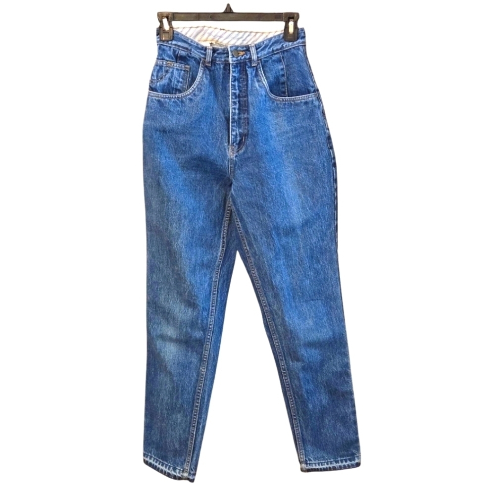 Vintage 80s RIO by Stephen Mardon Womens 9 Barrel-leg Blue Mom Jeans 100% Cotton